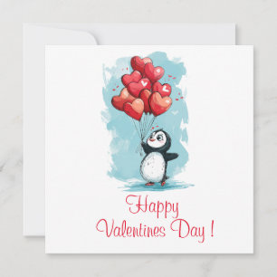 niedlicher Pinguin in der Liebe für den Valentinst