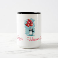 niedlicher Pinguin in der Liebe für den Valentinst