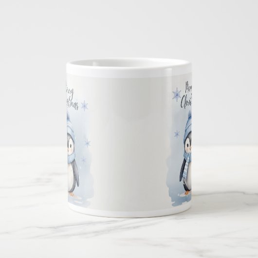 "Niedlicher Pinguin" Jumbo-Tasse (Vorderseite)
