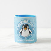 Niedlicher Pinguin, kalter Winterbrunnen Tasse (Zentrum)