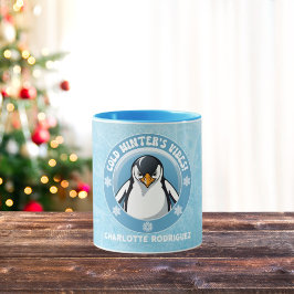 Niedlicher Pinguin, kalter Winterbrunnen Tasse