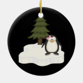 Niedlicher Pinguin Keramikornament (Hinten)
