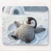 Niedlicher Pinguin-Kick Schneegel Mousepad (Vorne)