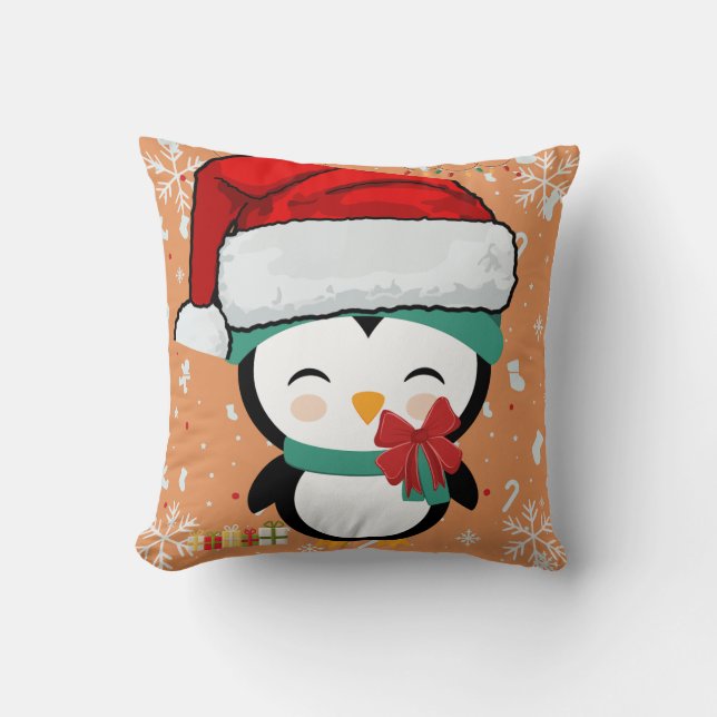 niedlicher Pinguin Kissen (Vorderseite)