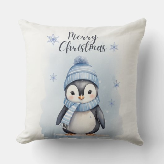 "Niedlicher Pinguin" Kissen (Vorderseite)