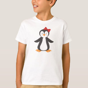 Niedlicher Pinguin, kleiner Pinguin, Pinguin mit B T-Shirt