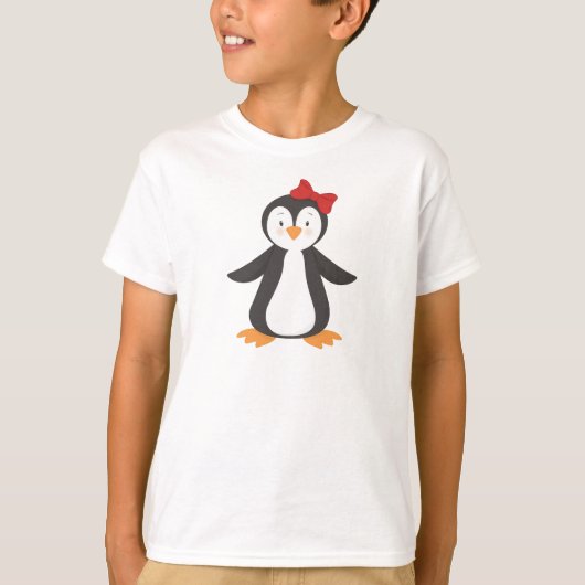 Niedlicher Pinguin, kleiner Pinguin, Pinguin mit B T-Shirt (Vorderseite)