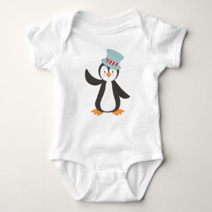 Niedlicher Pinguin, kleiner Pinguin, Pinguin mit H Baby Strampler