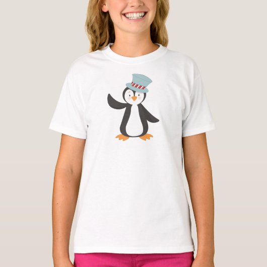 Niedlicher Pinguin, kleiner Pinguin, Pinguin mit H T-Shirt (Vorderseite)
