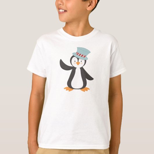 Niedlicher Pinguin, kleiner Pinguin, Pinguin mit H T-Shirt (Vorderseite)