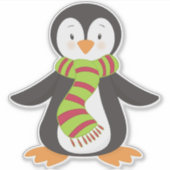 Niedlicher Pinguin, kleiner Pinguin, Pinguin mit K Aufkleber (Vorderseite)