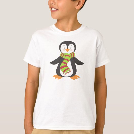 Niedlicher Pinguin, kleiner Pinguin, Pinguin mit K T-Shirt (Vorderseite)