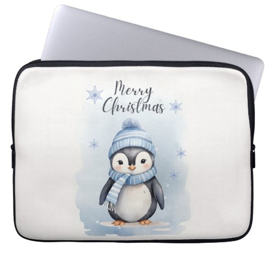 "Niedlicher Pinguin" Laptopschutzhülle (Vorderseite)