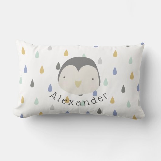 Niedlicher Pinguin Lendenkissen (Vorderseite)