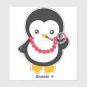 Niedlicher Pinguin, Little Pinguin, Party Pfeifen Aufkleber (Blatt)