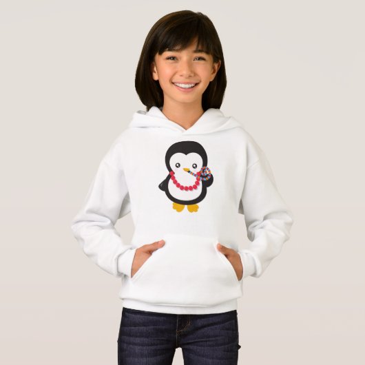 Niedlicher Pinguin, Little Pinguin, Party Pfeifen Hoodie (Vorne ganz)