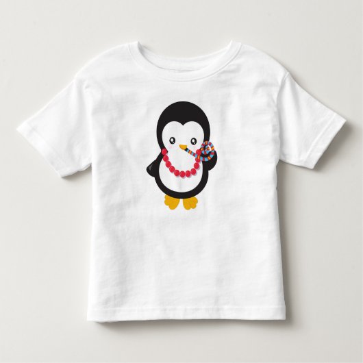 Niedlicher Pinguin, Little Pinguin, Party Pfeifen Kleinkind T-shirt (Vorderseite)