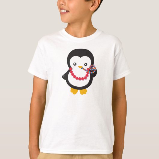 Niedlicher Pinguin, Little Pinguin, Party Pfeifen T-Shirt (Vorderseite)
