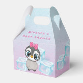Niedlicher Pinguin mit Big Eyes Ice Babydusche Geschenkschachtel (Vorderseite)