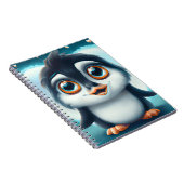 Niedlicher Pinguin mit Big Eyes Notebook Notizblock (Rechte Seite)
