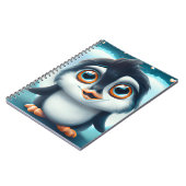 Niedlicher Pinguin mit Big Eyes Notebook Notizblock (Linke Seite)