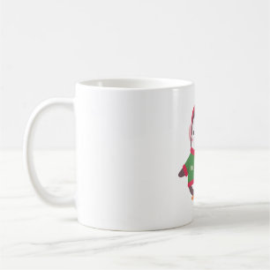 Niedlicher Pinguin mit Funny Fish Print Sweater Kaffeetasse