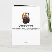 Niedlicher Pinguin mit Hexenhutchenkarte Karte (Rückseite)