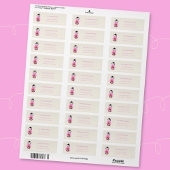 Niedlicher Pinguin mit Poinsettias Rücksendeadress