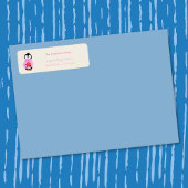 Niedlicher Pinguin mit Poinsettias Rücksendeadress