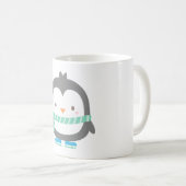Niedlicher Pinguin mit Scarf Kaffeetasse (VorderseiteRechts)