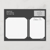 Niedlicher Pinguin mit türkisfarbenem Bowtie Postkarte (Rückseite)