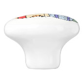 Niedlicher Pinguin mit Weihnachtsgeschenken im Sch Keramikknauf (Seitenansicht)