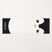 Niedlicher Pinguin Niedlich Personalisiert Moderne Yogamatte (Rückseite (Horizontal))
