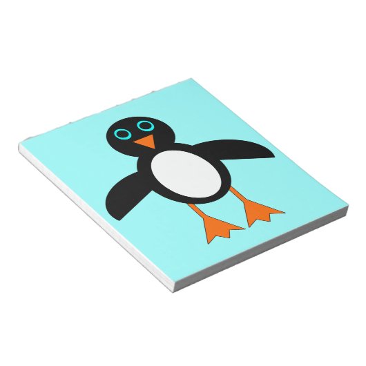Niedlicher Pinguin Notepad Notizblock (angewinkelt)
