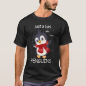 Niedlicher Pinguin Nur ein Mädchen, das Pinguine L T-Shirt (Vorderseite)