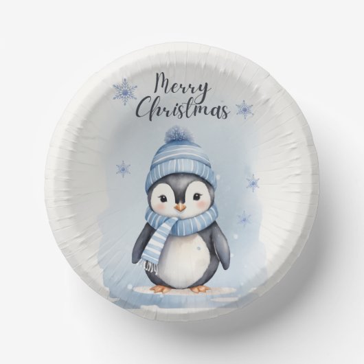 "Niedlicher Pinguin" Pappteller (Vorderseite)