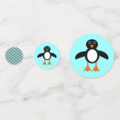 Niedlicher Pinguin Personalisiert Konfetti (Rückseiten)
