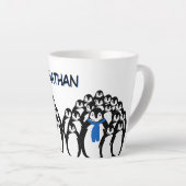 Niedlicher Pinguin Personalisiert Milchtasse (Rechte Ecke)