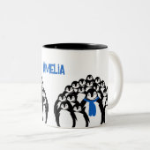 Niedlicher Pinguin Personalisiert Zweifarbige Tasse (VorderseiteRechts)