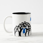 Niedlicher Pinguin Personalisiert Zweifarbige Tasse (Links)