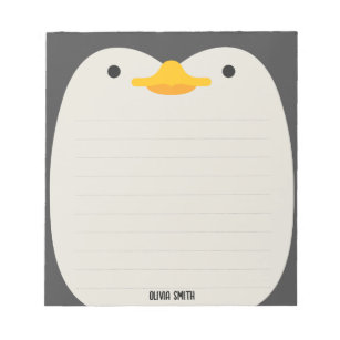 Niedlicher Pinguin Personalisierte Kinder Notepad Notizblock