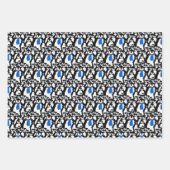 Niedlicher Pinguin Personalisierte Weihnachten Geschenkpapier Set (Vorderseite 2)