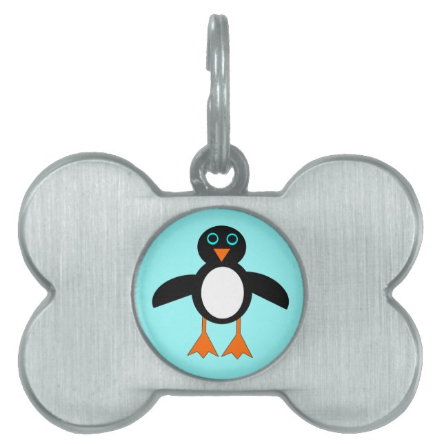 Niedlicher Pinguin-Pet-Tag Tiermarke (Vorderseite)