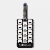 Niedlicher Pinguin-Pinguin Gepäckanhänger (Rückseite vertikal)