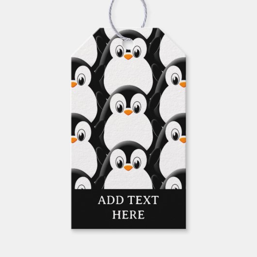 Niedlicher Pinguin-Pinguin Geschenkanhänger (Vorderseite)