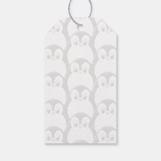 Niedlicher Pinguin-Pinguin Geschenkanhänger (Rückseite)