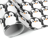 Niedlicher Pinguin-Pinguin Geschenkpapier (Rolleneckpunkt)