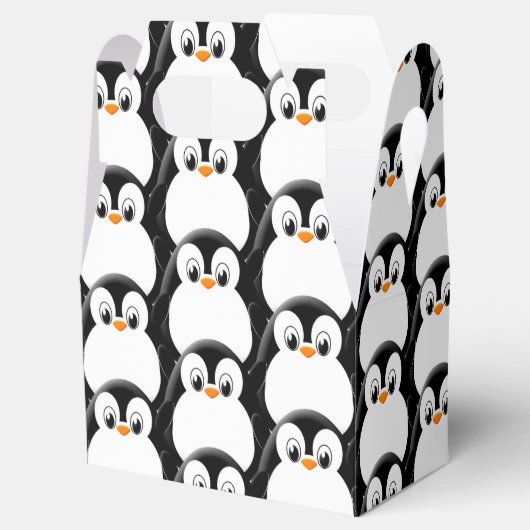 Niedlicher Pinguin-Pinguin Geschenkschachtel (Geöffnet)