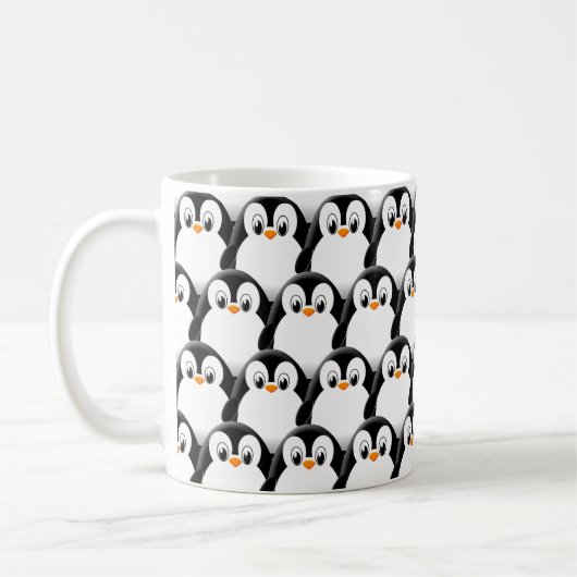 Niedlicher Pinguin-Pinguin Kaffeetasse (Links)