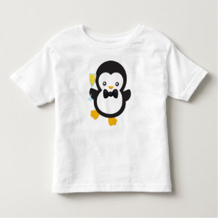 Niedlicher Pinguin, Pinguin mit Champagner, Party Kleinkind T-shirt